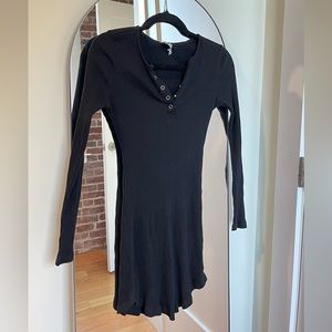 PRINCESS POLLY BLACK LONGSLEEVE DRESS